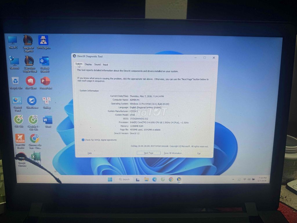 Lenovo Ideapad 110-15ISK i3-6100U. Mua bán Laptop tại Quận Sơn Trà Đà Nẵng được đăng bởi Roman hình 1