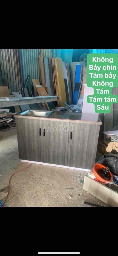 bếp nhựa màu tn14 bồn đơn 3 cánh