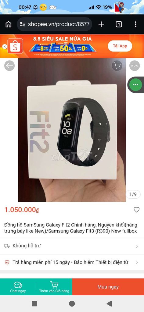 Samsung Galaxy Fit2 Đen. Mua bán Thiết bị đeo thông minh tại Quận Tân Bình Tp Hồ Chí Minh được đăng bởi Minh anh hình 1