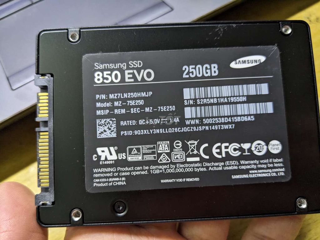 Ổ cứng SSD Samsung 850 EVO 250GB. Mua bán Linh kiện (RAM, Card...) tại Huyện Hoài Đức Hà Nội được đăng bởi Sky hình 1
