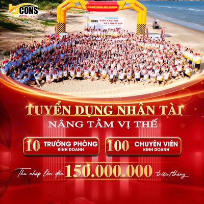 Tuyển Dụng 50 NVKD BĐS Bcons: Thu nhập 150tr/tháng. Việc làm tại Quận Bình Thạnh Tp Hồ Chí Minh được đăng bởi BCONS PS LAND hình 1