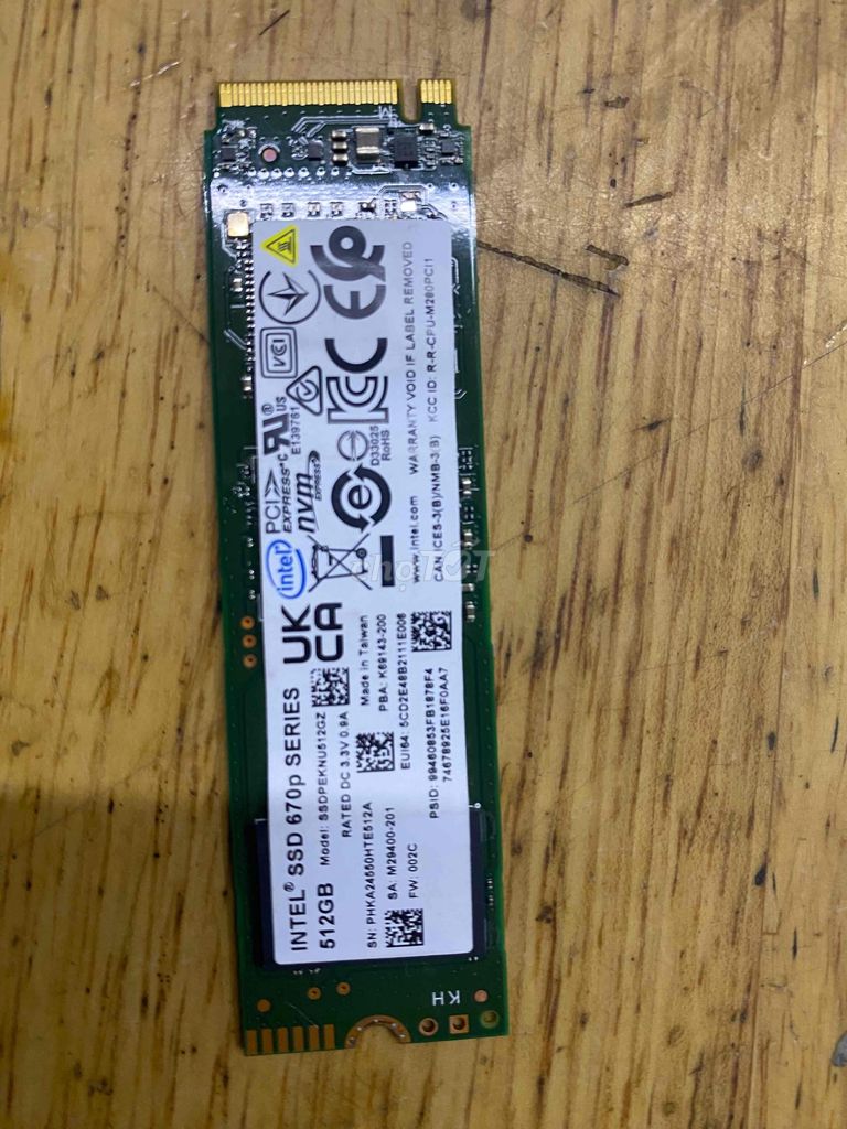 ổ ssd nvm2 512GB hãng intell