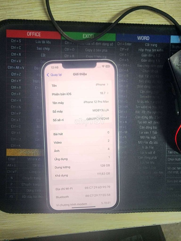 Apple iPhone 12 Pro Max 128GB Trắng. Mua bán Điện thoại tại Huyện Hà Trung Thanh Hóa được đăng bởi Minh Vu hình 1