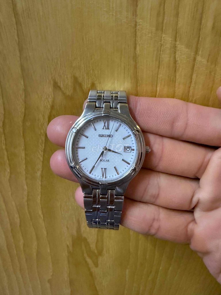 Đồng hồ Seiko Solar SNE025P1 Nam Bạc. Mua bán Đồng hồ tại Thành phố Cà Mau Cà Mau được đăng bởi Hòa Lê hình 1