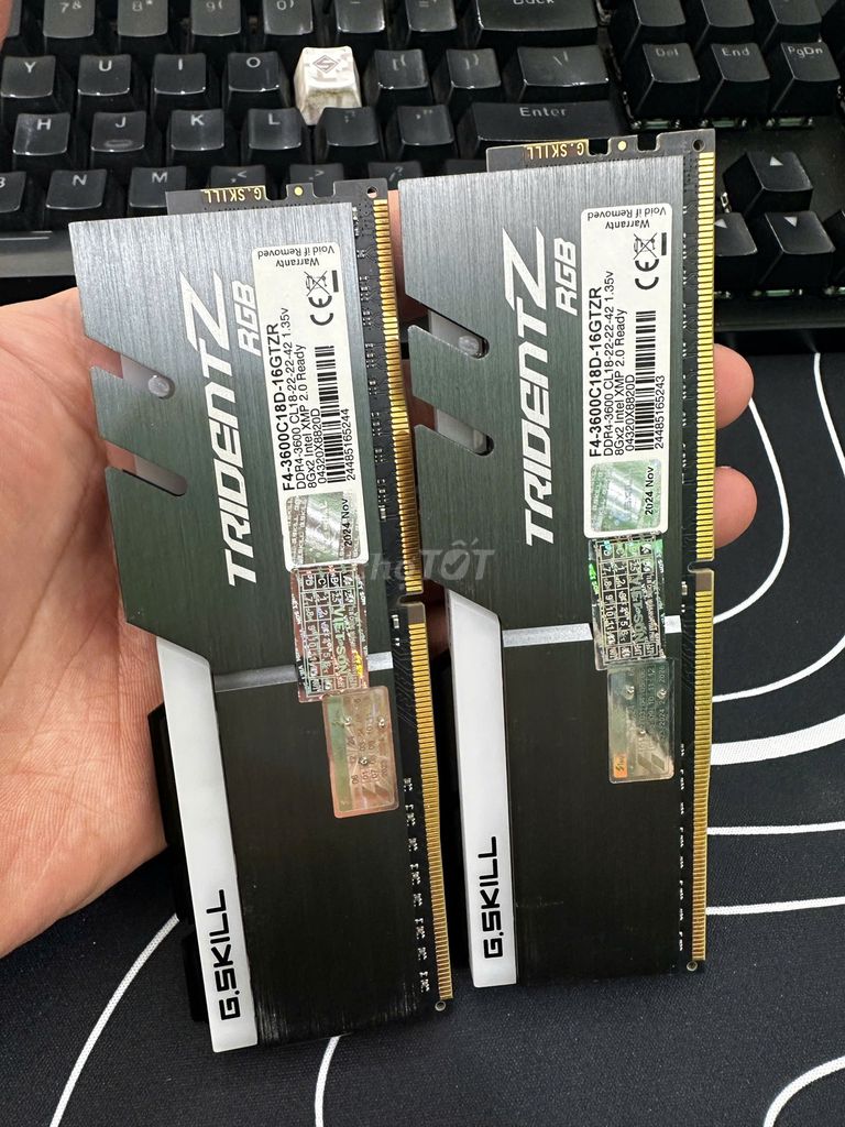 RAM G.Skill TridentZ RGB DDR4 16GB 3600 2x8. Mua bán Linh kiện (RAM, Card...) tại Quận Hà Đông Hà Nội được đăng bởi PHẠM QUANG PHƯƠNG hình 1