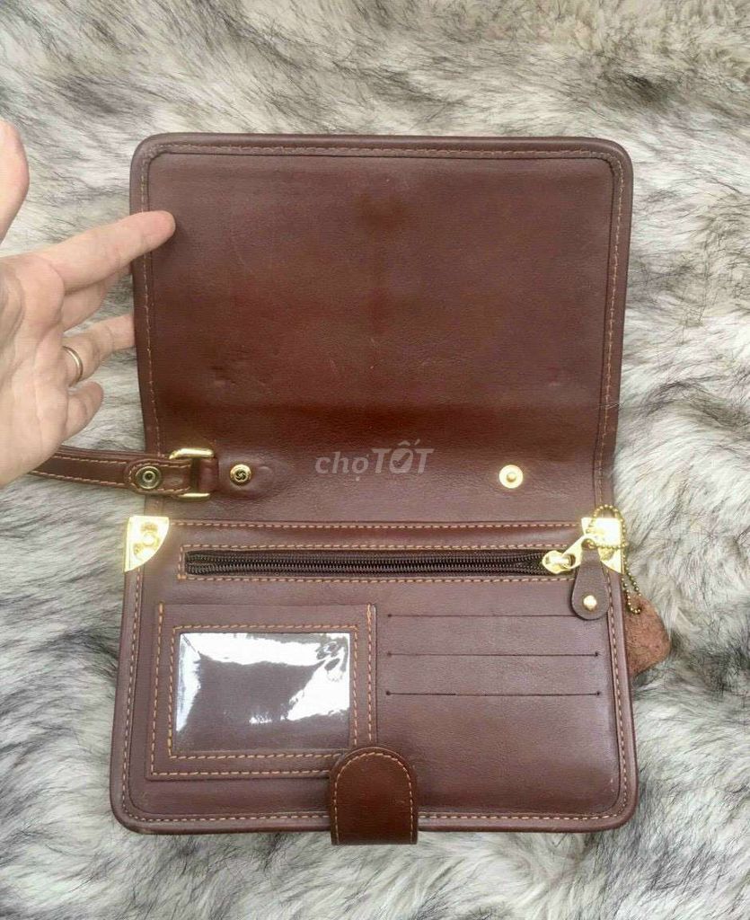 Clutch Samsonite. Chính Hãng Usa. 95%. Da Bê Non