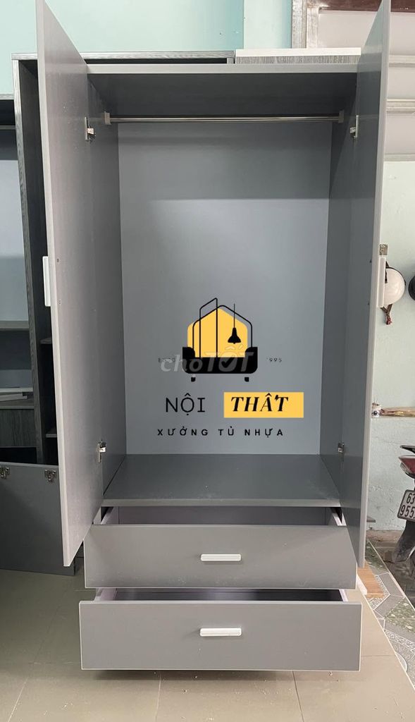 Tủ quần áo Nhựa Đài Loan Xám 1m8x82x45cm. Mua bán Tủ, kệ gia đình tại Quận Bình Tân Tp Hồ Chí Minh được đăng bởi Cửa Hàng Nội Thất hình 1