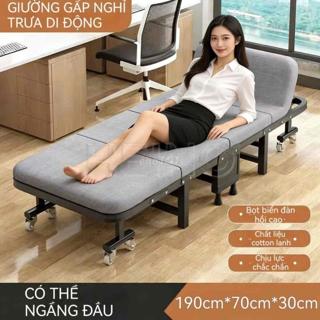 Giường gấp thông minh Thép đệm mút Xám 195x70x30cm. Mua bán Giường, chăn ga gối nệm tại Quận Gò Vấp Tp Hồ Chí Minh được đăng bởi Nguyễn Quỳnh Phương Doanh hình 1