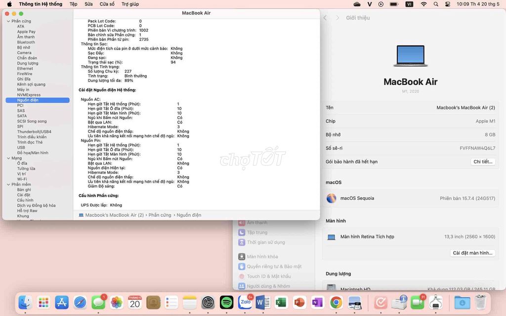 Apple MacBook Air M1 13.3 inch 8GB/256GB. Mua bán Laptop tại Quận Hai Bà Trưng Hà Nội được đăng bởi Thái Sơn Nguyễn hình 1