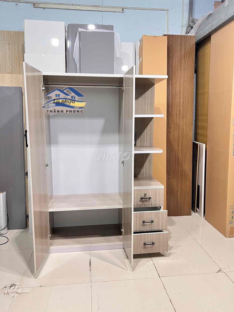 Tủ quần áo nhựa vân gỗ 2 cánh 1m25. Mua bán Tủ, kệ gia đình tại Thành phố Thủ Đức Tp Hồ Chí Minh được đăng bởi Ngọc Lan hình 1