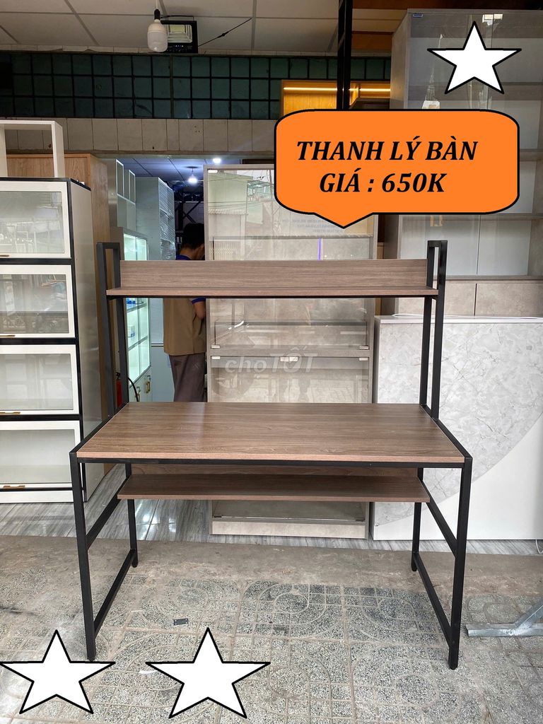 THANH LÝ XẢ KHO BÀN HỌC & BÀN LÀM VIỆC NÂU GỖ