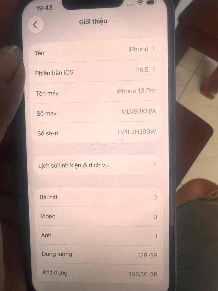 Apple iPhone 13 Pro 128GB Xám. Mua bán Điện thoại tại Thành phố Thủ Dầu Một Bình Dương được đăng bởi Phat Holetan hình 1