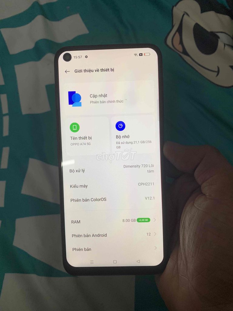 OPPO A74 5G Đen 256GB. Mua bán Điện thoại tại Quận Ô Môn Cần Thơ được đăng bởi Trọng Đông hình 1