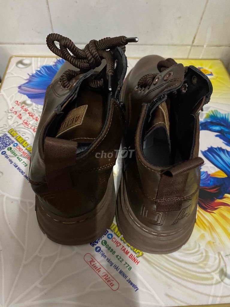 Giày bốt nam da màu Nâu size 41-42. Mua bán Giày dép tại Thành phố Thủ Đức Tp Hồ Chí Minh được đăng bởi Họ Nhà Mèo hình 1