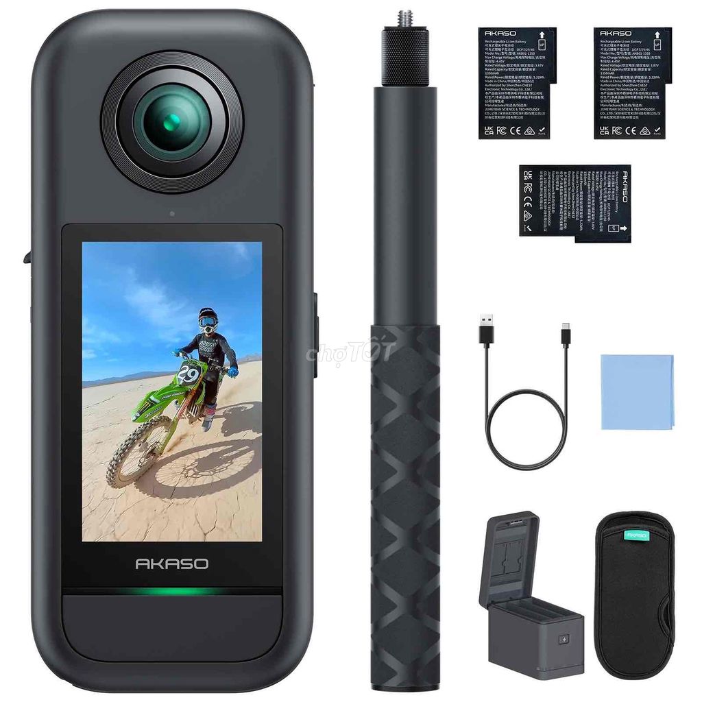 Camera hành trình Akaso 360 Đen Combo 3 pin. Mua bán Máy ảnh, Máy quay tại Thị xã Bình Minh Vĩnh Long được đăng bởi Góc Đồng Hồ hình 1