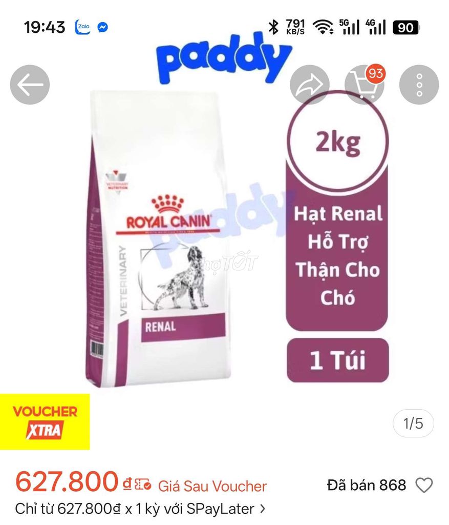 Thức ăn cho chó Royal Canin 2kg. Mua bán Phụ kiện, Thức ăn, Dịch vụ tại Quận Bình Thạnh Tp Hồ Chí Minh được đăng bởi milky hình 1