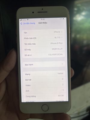 Iphone 8 plus quốc tế 64 gb nguyên zin