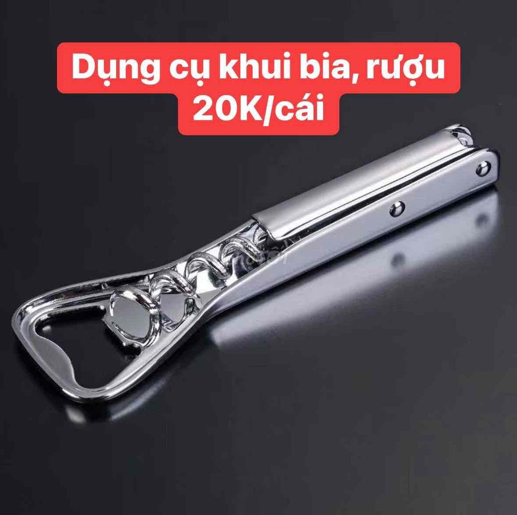 Dụng cụ khui nắp bia, rượu vang inox tiện lợi