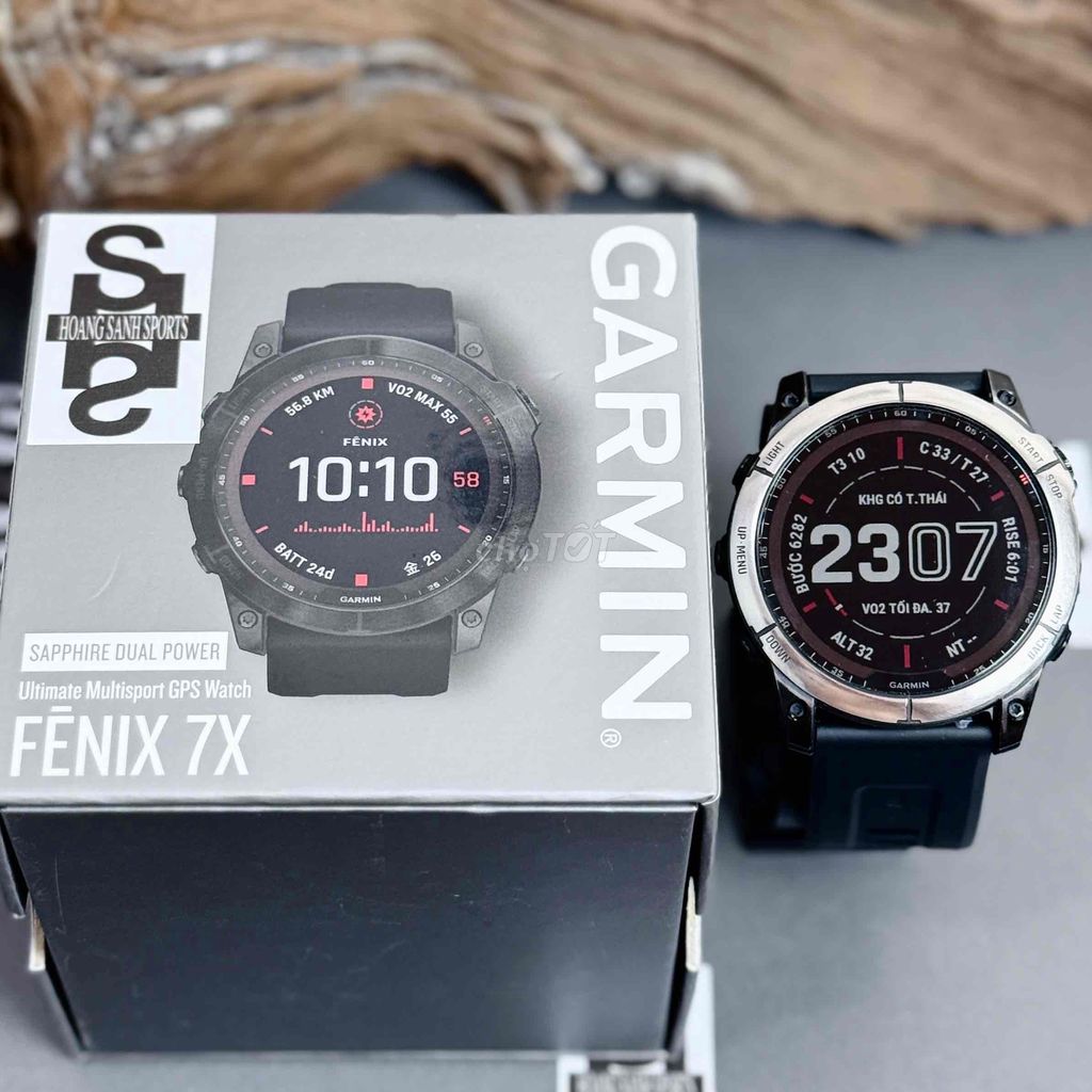 GARMIN FENIX 7X SAPPHIRE SOLAR TITANIUM FULLBOX