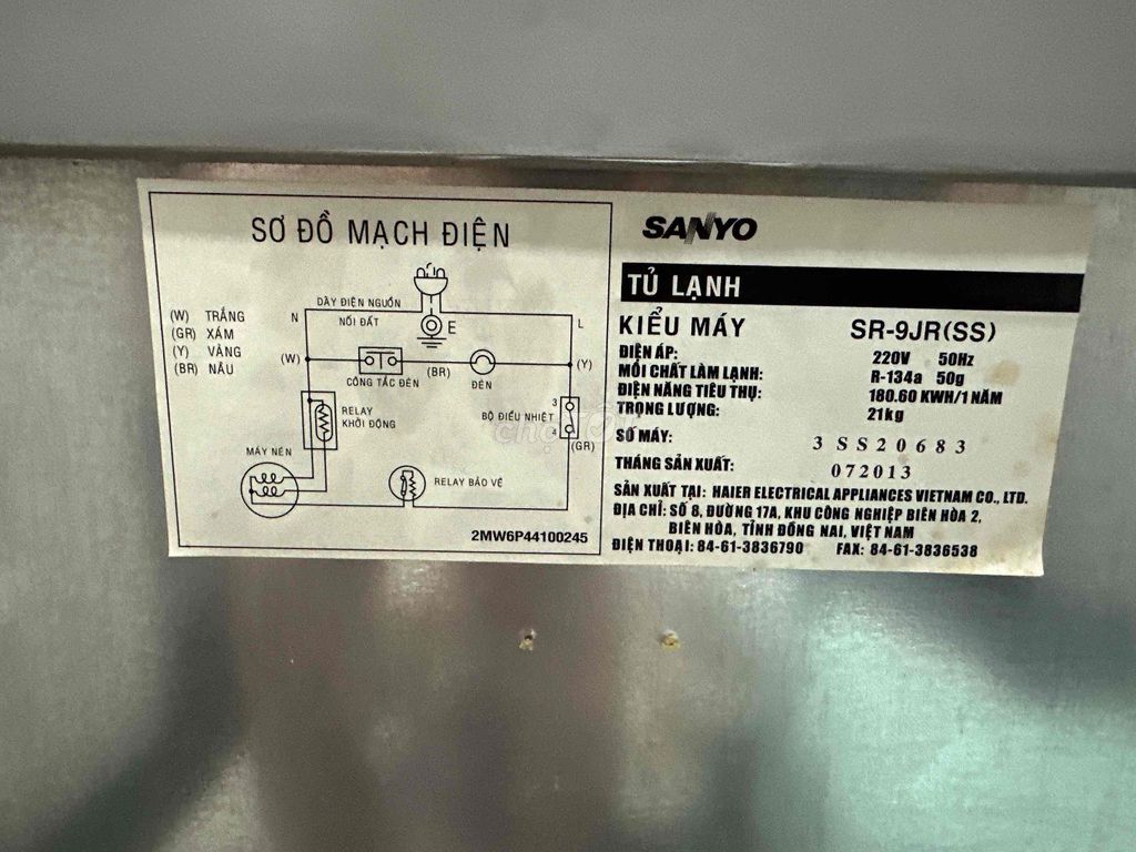 Thanh lý Tủ lạnh mini Sanyo 90L