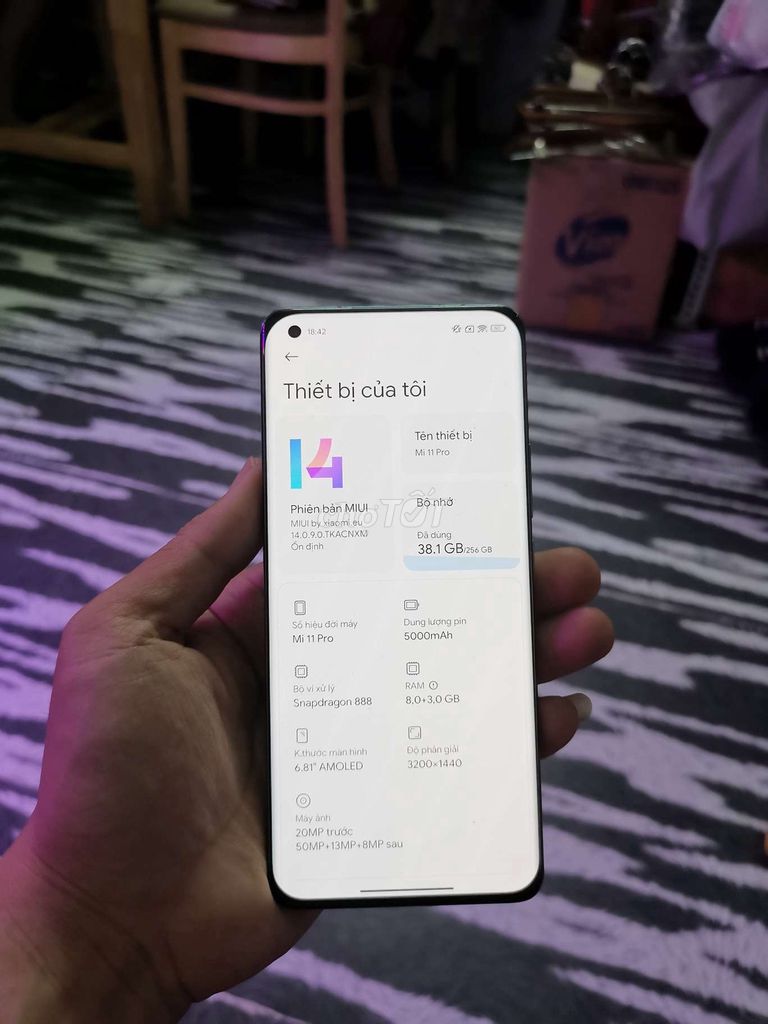 Xiaomi mi 11 pro 8/256 máy zin màn đẹp