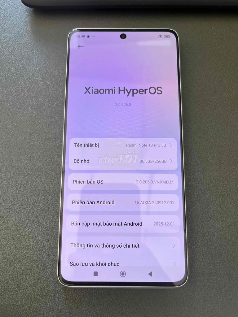 Xiaomi Redmi Note 13 Pro 5G 256GB Xanh. Mua bán Điện thoại tại Quận Bình Tân Tp Hồ Chí Minh được đăng bởi NGUYEN TIN hình 1