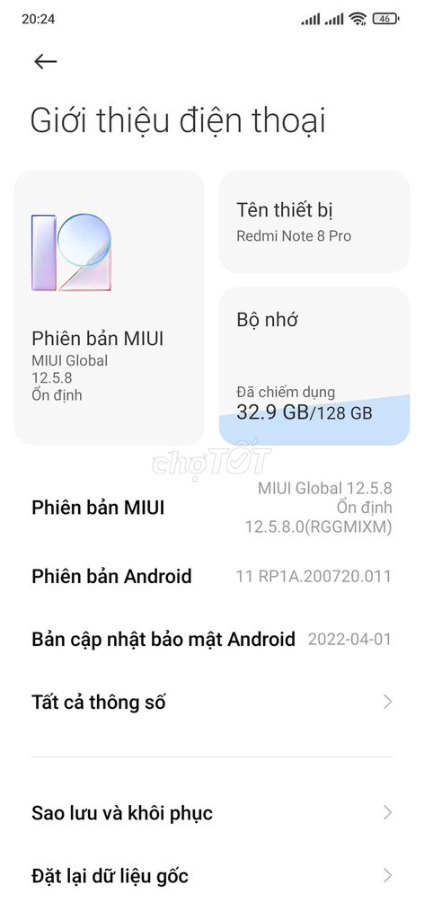 Xiaomi Redmi Note 8 Pro 128GB. Mua bán Điện thoại tại Huyện Na Rì Bắc Kạn được đăng bởi Dương Nghĩa hình 1