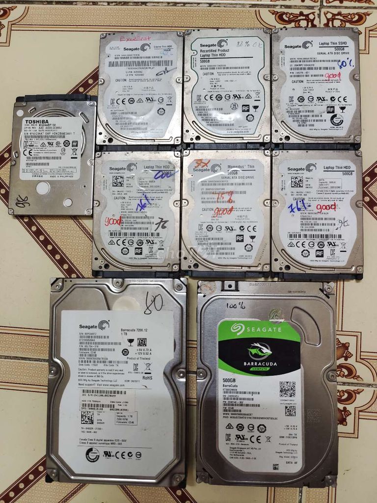 Thanh lý Ổ cứng HDD Laptop, PC 500gb, 1TB. Mua bán Linh kiện (RAM, Card...) tại Quận Tân Bình Tp Hồ Chí Minh được đăng bởi Kyo hình 1
