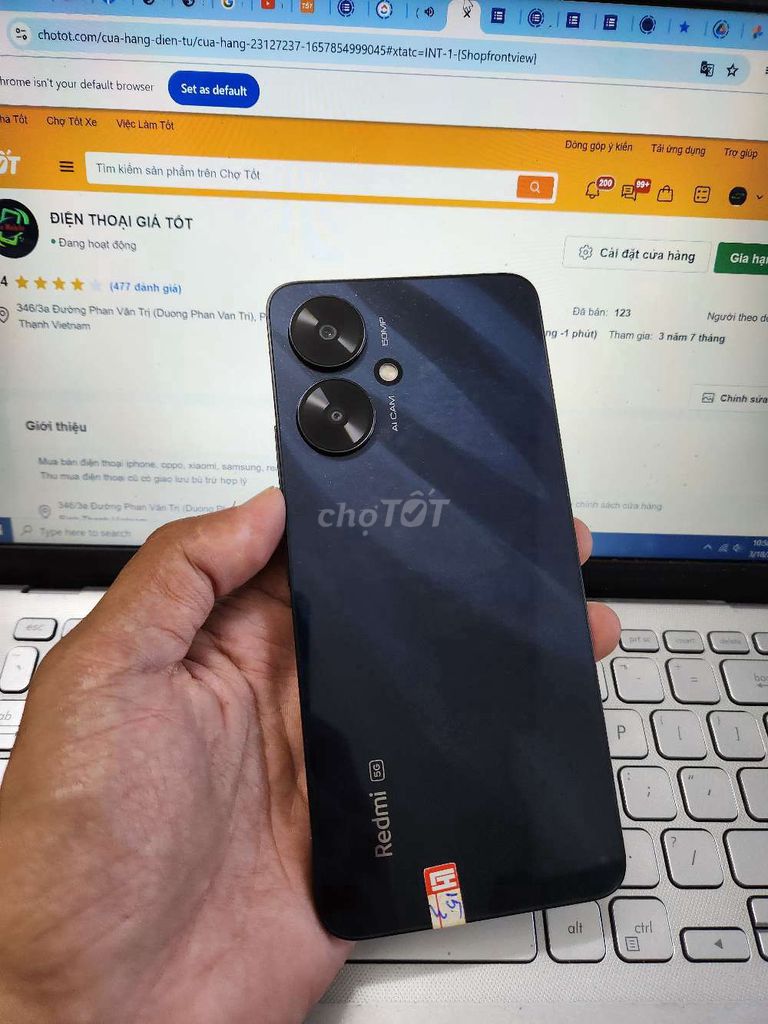 XIAOMI REDMI 13C 5G 6GB.128GB DIMENSITY 6100. Mua bán Điện thoại tại Quận Bình Thạnh Tp Hồ Chí Minh được đăng bởi Dân Mobile hình 1