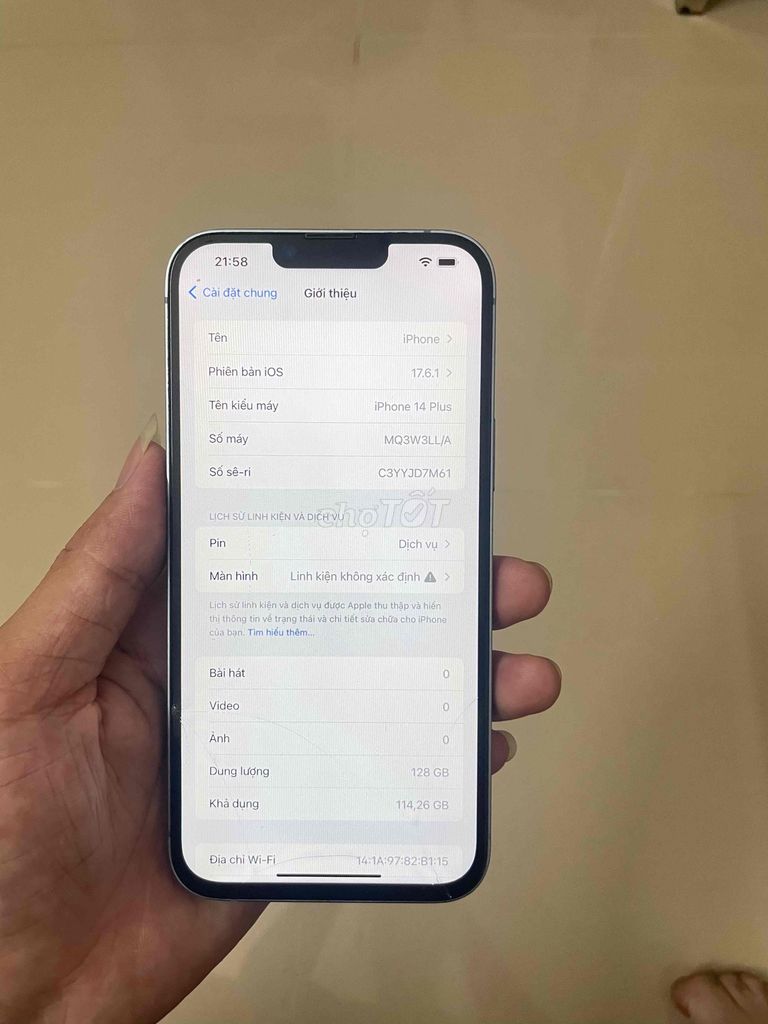 Apple iPhone 14 Plus 128GB Xanh. Mua bán Điện thoại tại Quận Cầu Giấy Hà Nội được đăng bởi Lương Minh Trang hình 1