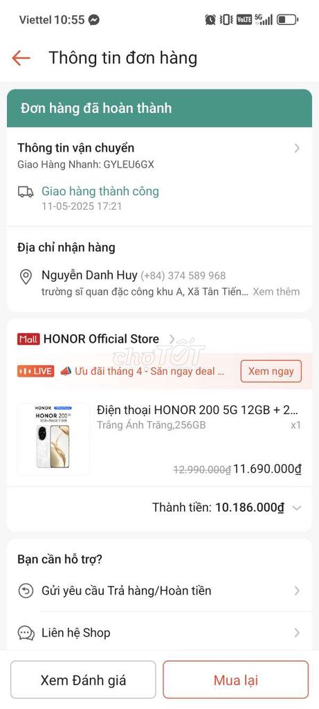 HONOR 200 5G 256GB Trắng. Mua bán Điện thoại tại Thành phố Phúc Yên Vĩnh Phúc được đăng bởi Tên chưa cung cấp hình 1