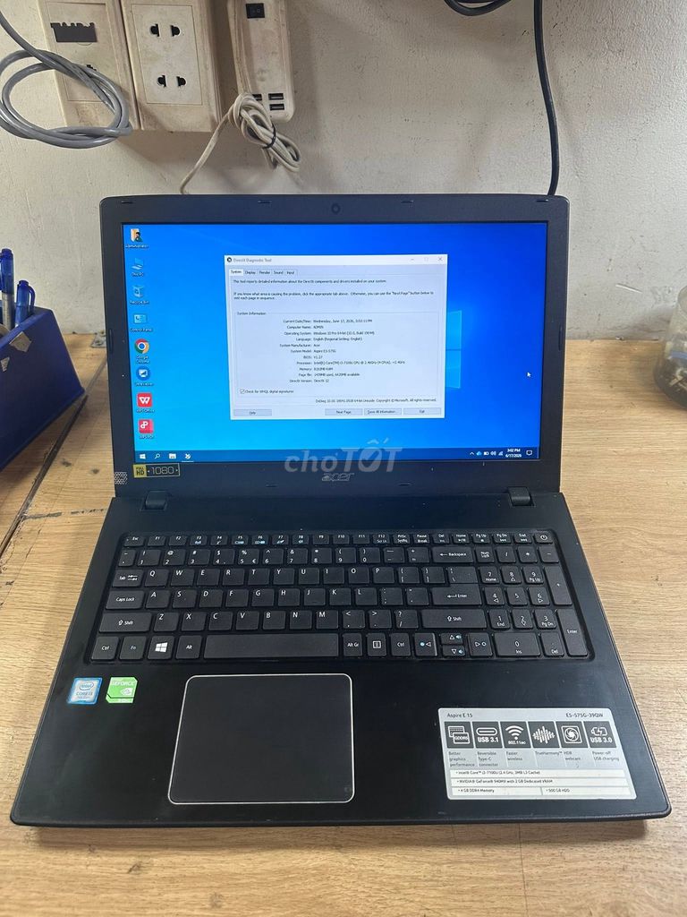 Acer E5-575G i3-7100U 15.6 inch 8GB/128GB Đen. Mua bán Laptop tại Quận Tân Phú Tp Hồ Chí Minh được đăng bởi Hội Đồ Điện Tử hình 1