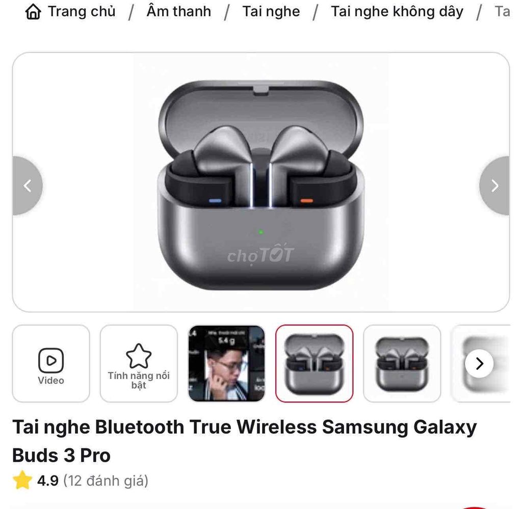 Tai nghe Samsung Galaxy Buds 3 Pro Xám. Mua bán Tivi, Âm thanh tại Quận Hà Đông Hà Nội được đăng bởi bùi thị lược hình 1