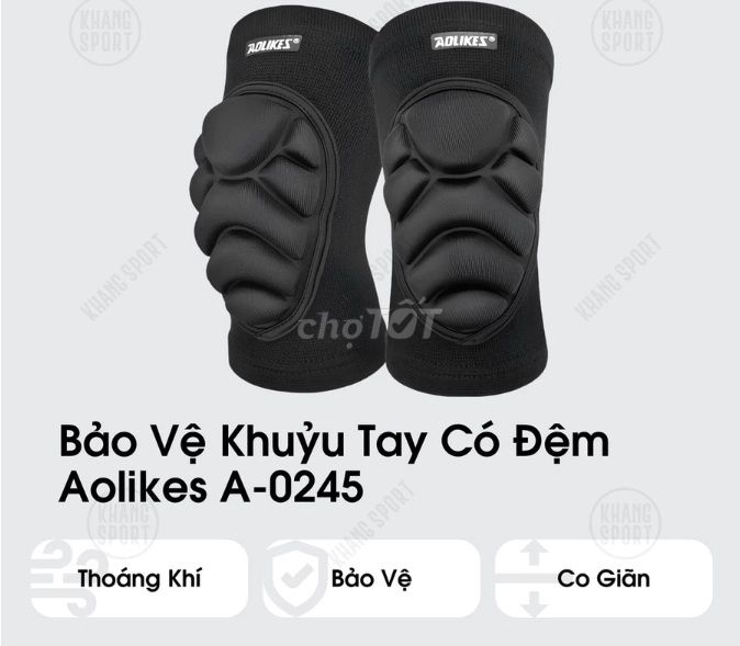 Cặp bảo vệ khuỷu tay chơi thể thao Aolikes Đen. Mua bán Đồ thể thao, Dã ngoại tại Quận Sơn Trà Đà Nẵng được đăng bởi Atom Nguyễn hình 1