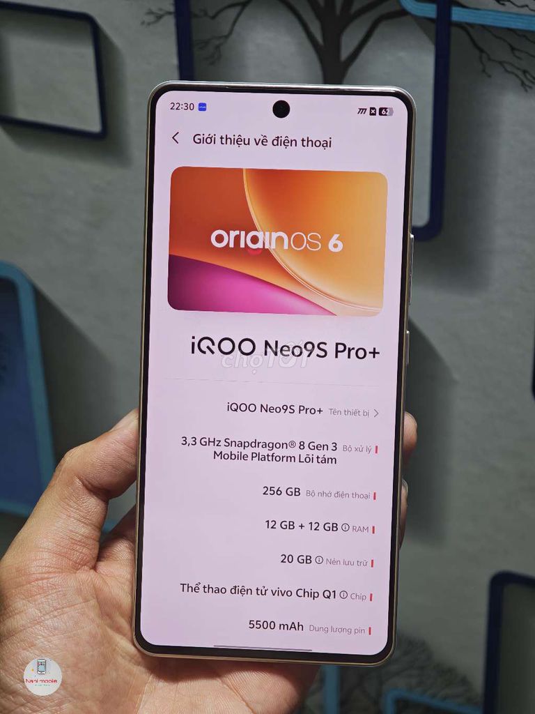 iQOO Neo 9S Pro Plus 12GB/256GB fulbox pin 93%. Mua bán Điện thoại tại Thành phố Thủ Đức Tp Hồ Chí Minh được đăng bởi NANI MOBILE hình 1