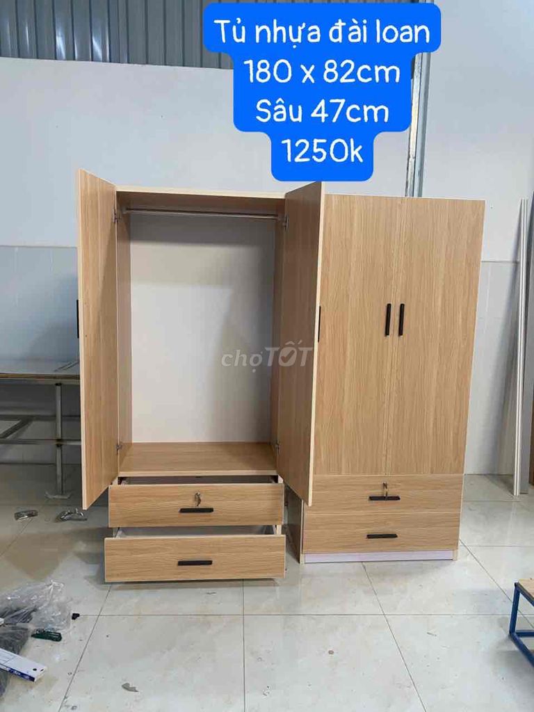Tủ quần áo nhựa Đài Loan 180x82x47cm. Mua bán Tủ, kệ gia đình tại Quận 12 Tp Hồ Chí Minh được đăng bởi Nội Thất Gia Đình hình 1