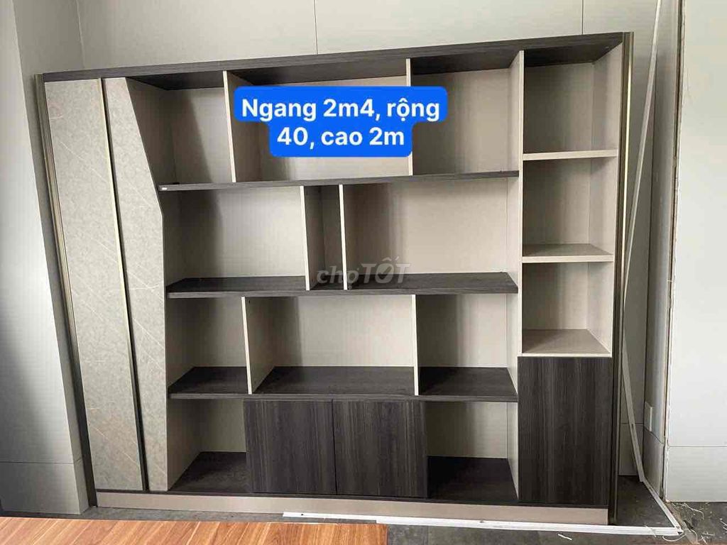 Kệ sách gỗ công nghiệp 2m4 Hiện đại. Mua bán Tủ, kệ gia đình tại Quận 12 Tp Hồ Chí Minh được đăng bởi Nguyenlephung hình 1