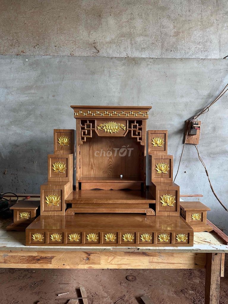 Bàn thờ ông địa Gỗ Cao 88 rộng 95 ngang 75. Mua bán Nội thất, đồ gia dụng khác tại Huyện Bình Chánh Tp Hồ Chí Minh được đăng bởi Thành Đại Phát hình 1