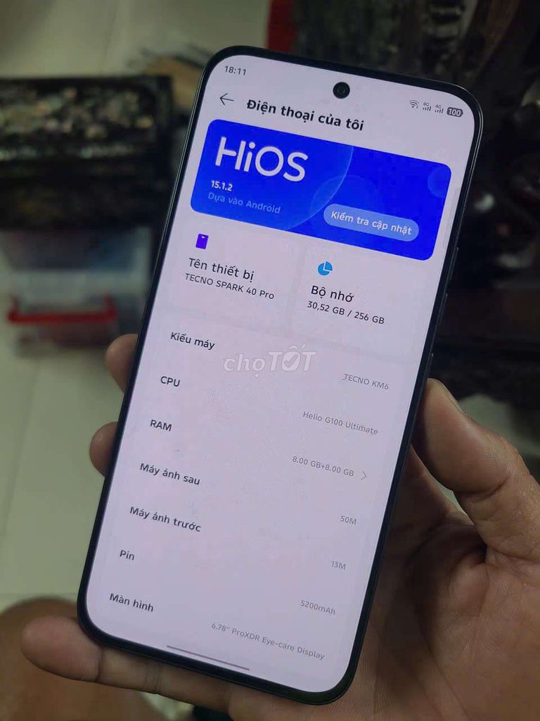 Tecno Spark 40 Pro 256GB Đen GL. Mua bán Điện thoại tại Quận Ba Đình Hà Nội được đăng bởi đình bắc hình 1