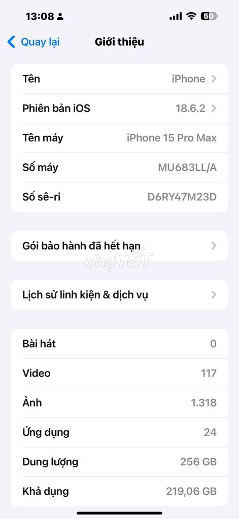 iPhone 15 Pro Max 256GB. Mua bán Điện thoại tại Quận Hồng Bàng Hải Phòng được đăng bởi Trần phương linh hình 1