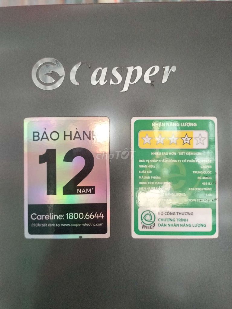 Tủ lạnh Casper RS-460Q-G 458 Lít. Mua bán Tủ lạnh tại Huyện Phụng Hiệp Hậu Giang được đăng bởi Duc Anh hình 1