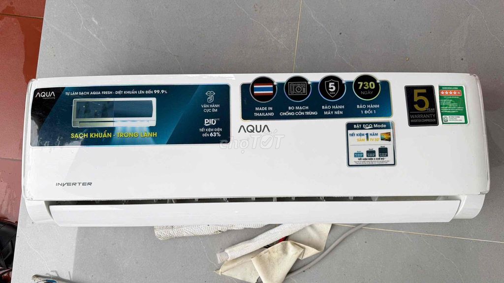 Máy lạnh Aqua 1.5 HP Inverter Trắng Thái Lan. Mua bán Máy lạnh, điều hoà tại Huyện Krông Pắc Đắk Lắk được đăng bởi Henry hình 1