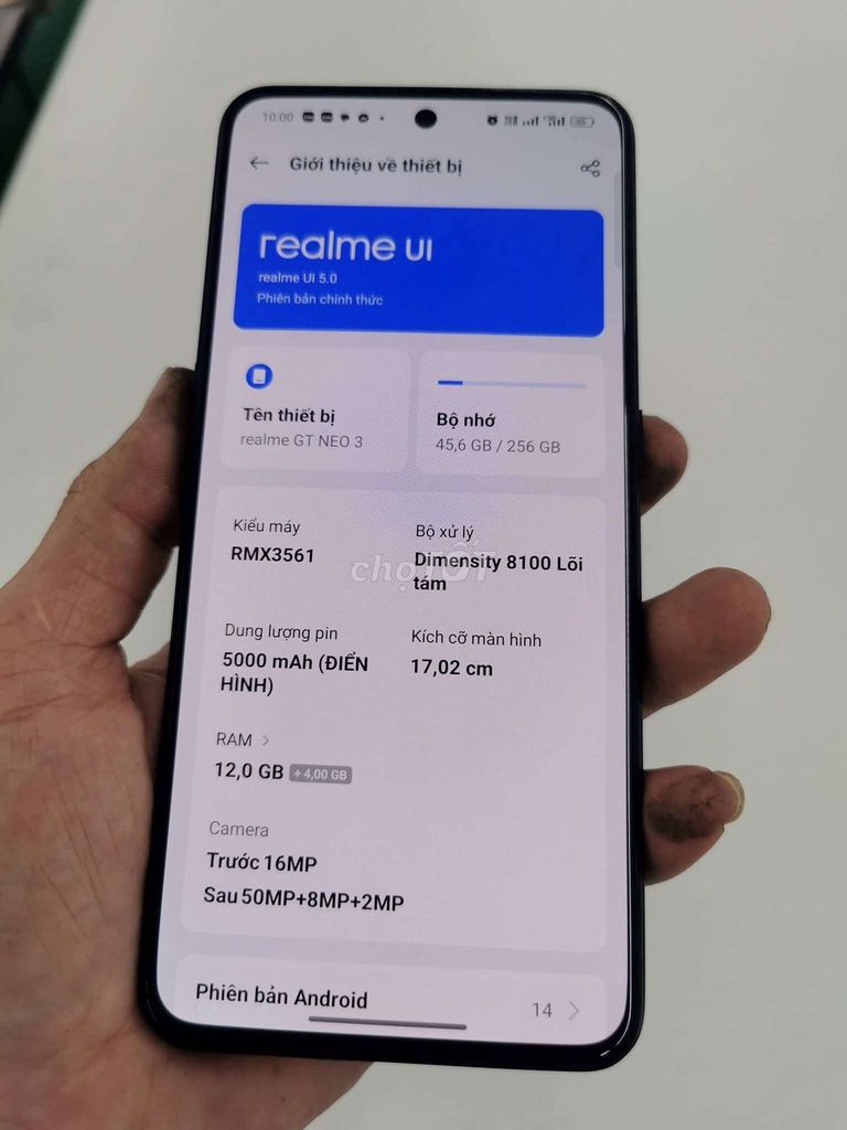 Realme GT Neo 3 256GB Trắng. Mua bán Điện thoại tại Thành phố Thủ Đức Tp Hồ Chí Minh được đăng bởi hoàng thạch hình 1