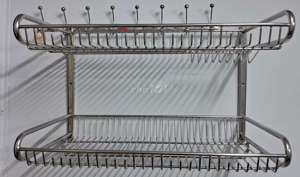 Kệ inox 304 treo tường 2 tầng