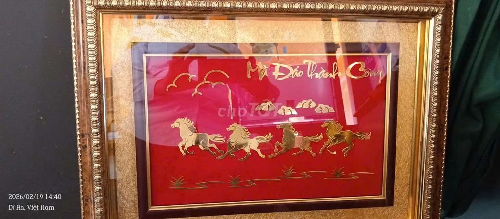 Tranh dát vàng Mã Đáo Thành Công. Mua bán Đồ sưu tầm, đồ cổ tại Thành phố Thủ Đức Tp Hồ Chí Minh được đăng bởi Lê vũ bảo  hình 1