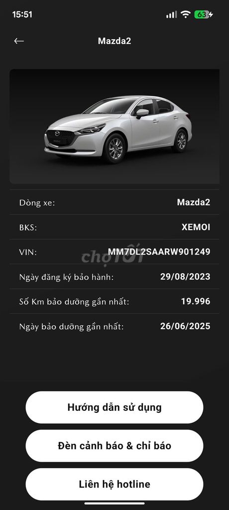 Mazda 2 Sedan 2023, trắng, bảo hành đến 08/2027. Mua bán Ô tô tại Quận Hải Châu Đà Nẵng được đăng bởi TIEN HUYNH HAI hình 10