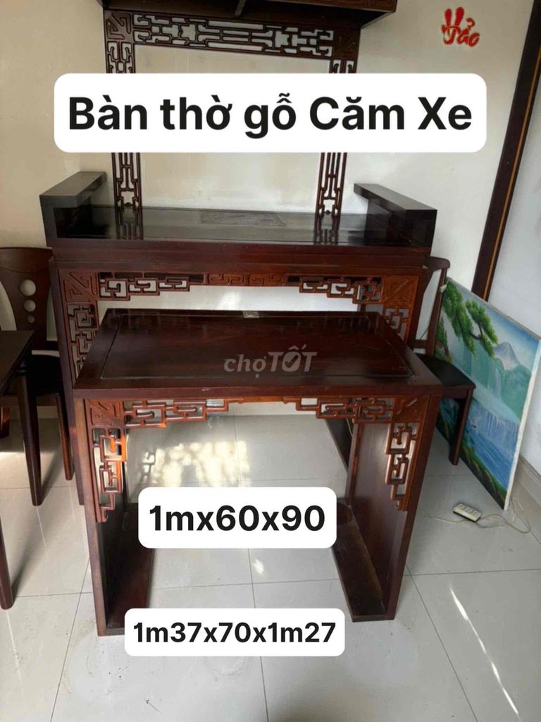 bàn thờ gỗ . bàn thờ gỗ căm xe . nghi thờ