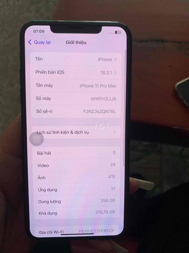 Apple iPhone 11 Pro Max 256GB Xanh. Mua bán Điện thoại tại Thành phố Bà Rịa Bà Rịa - Vũng Tàu được đăng bởi NGUYỄN VŨ HOÀNG NAM hình 1