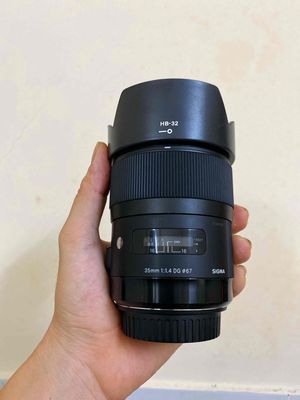 Lens sigma 35Af1.4 for Canon còn đẹp