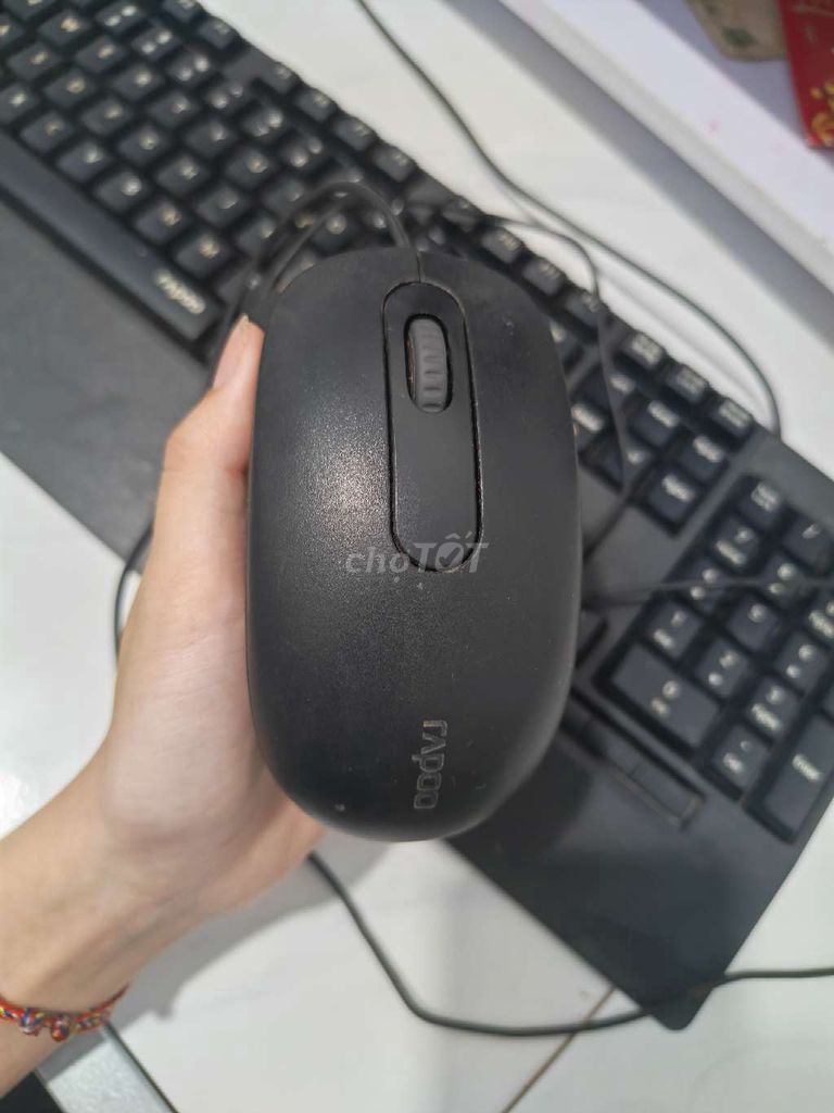 Bàn phím chuột Rapoo Đen Có dây. Mua bán Phụ kiện (Màn hình, Chuột...) tại Huyện Cầu Ngang Trà Vinh được đăng bởi Quế Phương hình 1